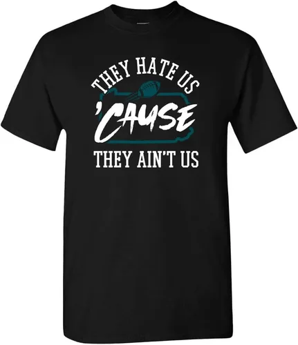Vista 5 de Xtreme Apparrel They Hate Us 'Cause They Ain't Us Men's T-Shirt for Football Fans Arizona - Camisa negra