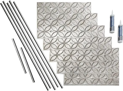 Vista 9 de FASÄDE Kit de anillos decorativos de vinilo para salpicaduras de 15 pies cuadrados en cobre pulido
