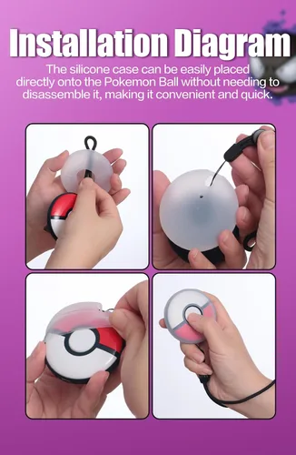 Vista 6 de Funda de silicona para Pokémon GO Plus + 2023, funda protectora suave para Pokémon GO Plus con correa para la muñeca