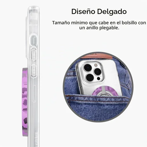 Vista 5 de VELVET CAVIAR Compatible con MagSafe Phone Grip – Soporte de anillo magnético con soporte ajustable – Accesorios MagSafe extraíbles para iPhone 16