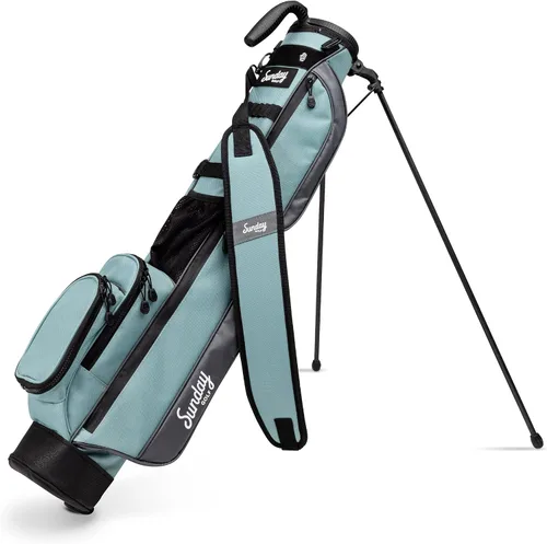 Vista 14 de The Original Sunday Golf Loma Bag - Bolsa de golf ligera con correa y soporte, fácil de transportar bolsa de pie para campo de prácticas, par 3