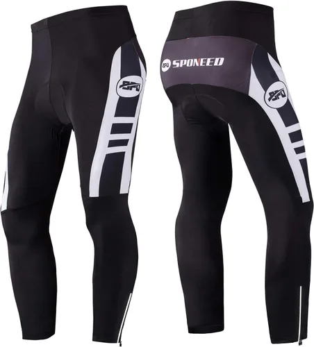 Vista 6 de sponeed Ropa de ciclismo para hombre, manga larga, para bicicleta de montaña, camiseta de bicicleta de carretera, pantalones acolchados, trajes