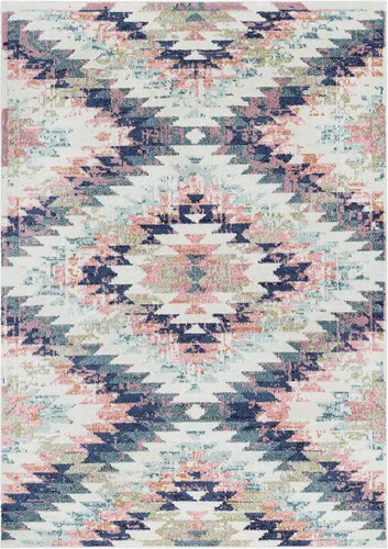 Vista 14 de Hoylake Southwestern - tapete estilo tribal, azteca, indio americano e indie, felpudo, pequeño, marrón, gris, negro, 1 pie y 10 pulgadas por 2 pies