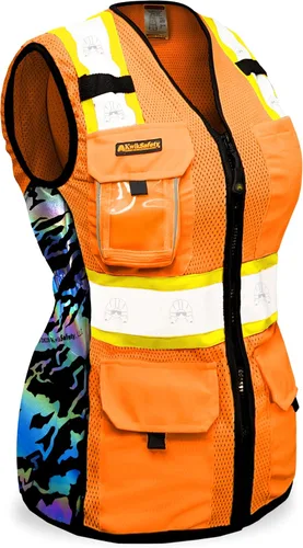 Vista 11 de KwikSafety - Charlotte, NC - FIRST LADY Safety Vest for Women, High Visibility Reflective Strips, Meets ANSI & OSHA