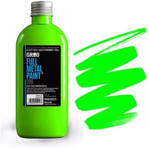 Vista 19 de Grog Ink Full Metal Paint refill 6.8 fl oz Negro