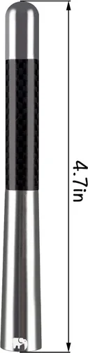 Vista 3 de ONE250 Antena corta, compatible con camiones Dodge RAM (1994-2024) y Ford F-Series (1997-2024), color plateado