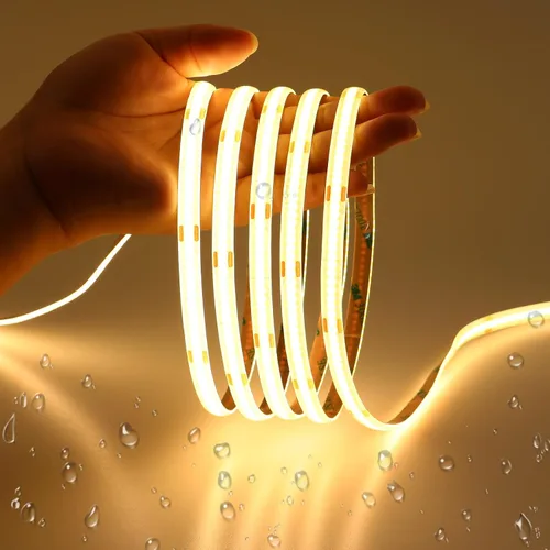 Vista 15 de JOYLIT 12V COB LED Tira de luces 6M 2700K IP65 impermeable CRI 90 sin punto