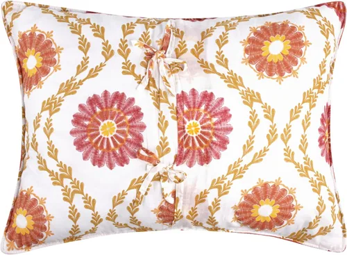 Vista 2 de Greenland Home Barefoot Bungalow Topanga - Funda de almohada, tamaño King, color naranja