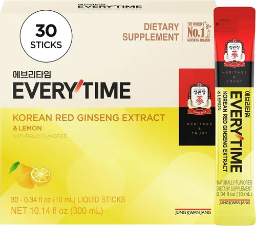 Vista 10 de JUNG KWAN JANG Everytime - Extracto de ginseng rojo coreano de 1,000 mg y pomelo – Bebida energética vegana con raíz de ginseng en sobres líquidos