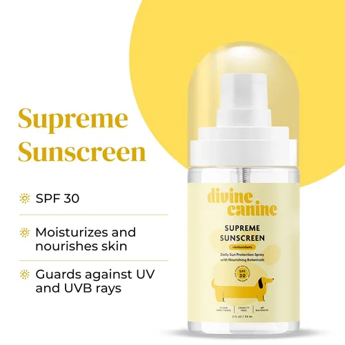 Vista 3 de Spray protector solar para perros - Protección solar SPF 30 - Kit de regalo