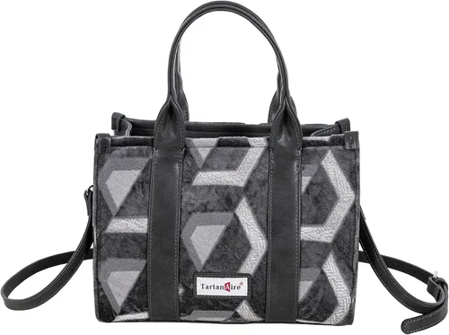 Vista 9 de Bolso a cuadros para mujer, bolso a cuadros con asa superior, bolsa de trabajo, bolsa de hombro cruzada para viajes de oficina