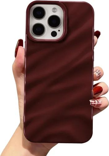 Vista 39 de QLTYPRI Funda compatible con iPhone 11, bonita funda con patrón de ondas de agua para niñas y mujeres, delgada, satinada, brillante, suave, de Beige