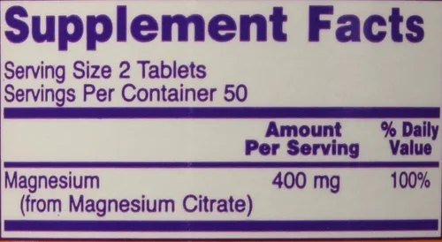 Vista 2 de Now Foods Citrato de Magnesio, 200 Mg