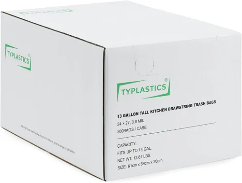 Vista 7 de TYPLASTICS FleTex - Bolsas de basura para cocina, 13 galones, paquete