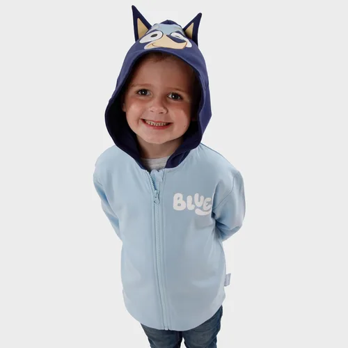 Vista 3 de Bluey Sudadera con capucha con orejas 3D Sudadera con capucha con cremallera Sudadera con capucha de disfraz para niños Edades de 2 a 8 años