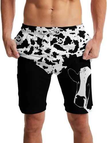 Vista 3 de CHILL·TEK Traje de baño para hombre con forro de compresión de secado rápido 2 en 1, traje de baño para playa