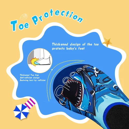 Vista 4 de Zapatos acuáticos, antideslizantes, de secado rápido, para playa, natación, caminata, para niños pequeños