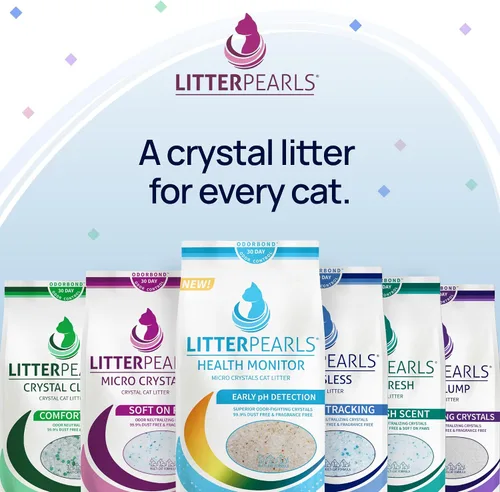 Vista 11 de Litter Pearls - Arena para gatos de cristal transparente sin perfume, sin aglutinante con Odorbond, 7 libras