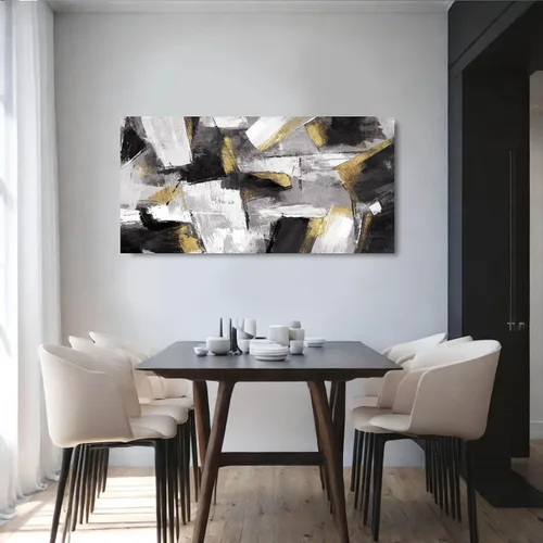 Vista 4 de SOUGUAN Cuadros de Arte en Blanco y Negro Abstractos Colgantes de Pared Decoración Obra de Arte Moderna 20"X40" Decoraciones de Pared