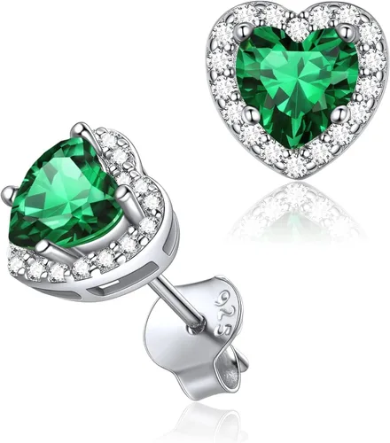 Vista 14 de ChicSilver Aretes de piedra natal para mujer de plata de ley 925