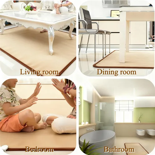 Vista 8 de Adjustable Temperature Heated Floor Mat, Heating Mat 60 Gear Adjustment Temperature & 12H Timing, Electric Heated Area Rug, for Home Office Study