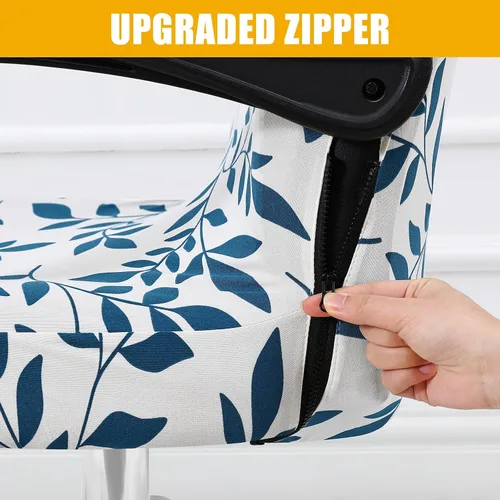 Vista 80 de Smiry fundas elásticas estampadas para silla de oficina de computadora, fundas universales para sillas giratorias de escritorio, extraíbles