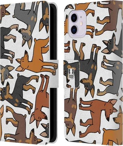 Vista 11 de Head Case Designs Airedale Terrier Dog Breed Patterns 4 Leather Wallet Case Compatible with Apple iPhone 11