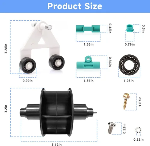 Vista 4 de Alocs AXV621DAT - Kits de turbina para aspiradora de piscina con marco A para Hayward Aquabug Navigator limpiadores automáticos de piscinas, kit