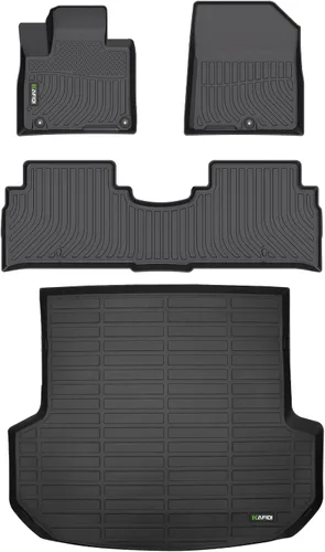 Vista 21 de HAFIDI® Juego de alfombrillas y forro de carga para Kia EV9 2024 2025 2026 (no apto para sillas de relajación), protección para todo tipo de clima