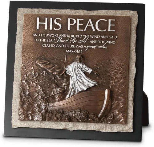 Vista 7 de Lighthouse Christian Products Trust - Brújula de placa de escultura de piedra fundida, tono bronce martillado, 6.5 x 4.5 pulgadas