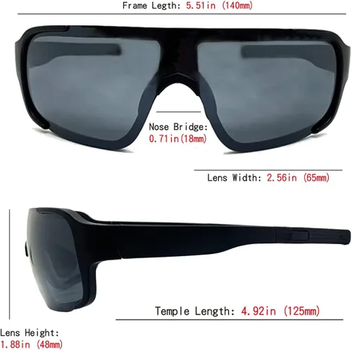 Vista 3 de XII WY - Gafas de sol deportivas polarizadas para hombre y mujer, lentes de ciclismo, béisbol, correr, pesca, golf, conducción
