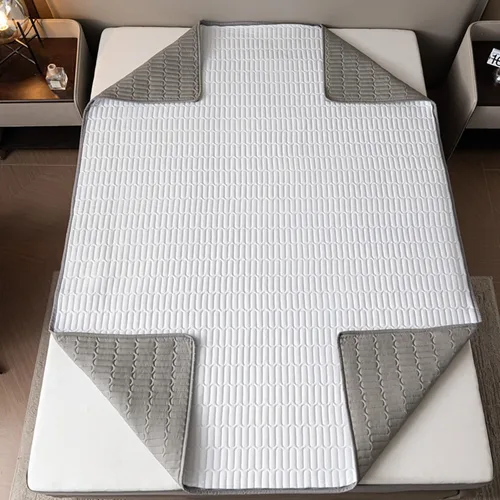 Vista 5 de Funda de colchón de tamaño matrimonial con cremallera, a prueba de polvo, transpirable y lavable, personalizable (gris, 120x190+3.9 in)