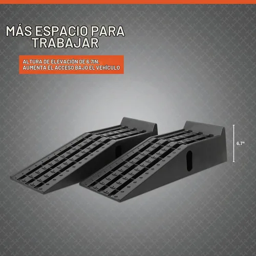 Vista 6 de Ironton Poly - Juego de rampas para automóvil, 12,000 libras GVW, 35.5 pulgadas de largo x 12 pulgadas de ancho, 2 unidades.