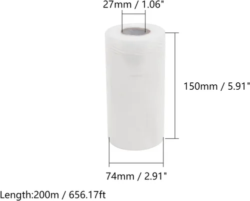 Vista 2 de Othmro Películas elásticas preestiradas, 1 rollo de películas elásticas de plástico transparente para mudanza y embalaje, envoltura elástica, 5.91
