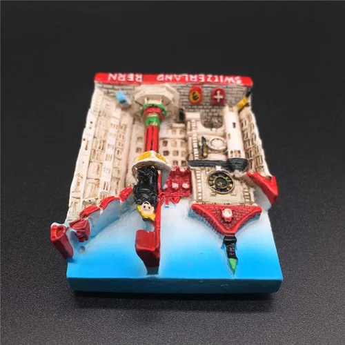 Vista 4 de Imán de nevera Berna Suiza Resina 3D Artesanía Artesanía Turística Viaje Ciudad Recuerdo Colección Letra Etiqueta para Refrigerador