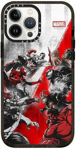 Vista 149 de CASETiFY Funda para iPhone Air, compatible con MagSafe Marvel VS CoLab Protección contra caídas de grado militar 4x de 8.2 pies Funda Capitán
