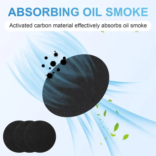 Vista 4 de Capoda Juego de 6 filtros de repuesto de carbono para campanas extractoras portátiles, filtros circulares de carbón activado para eliminación