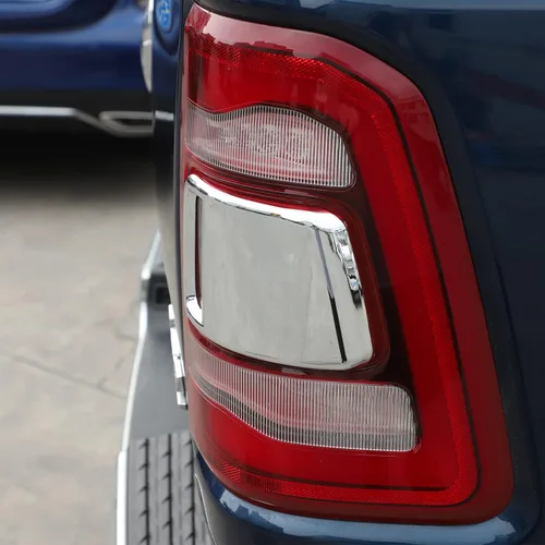Vista 7 de JWWY Cubierta de luz trasera para lámpara trasera, cubierta de protección para Dodge Ram 2018-2024+ accesorios exteriores, cromado, 2