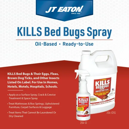 Vista 2 de JT Eaton 204-O1G Bed Bug Killer Ultra, espray de insectos a base de aceite que no mancha para interiores (1 galón)