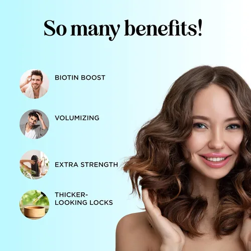 Vista 3 de Acondicionador de Biotina para Cabello Ralo - Acondicionador Voluminizador para Cabello Fino, Delgado y Débil - Sin Sulfatos, Parabenos y Silicona