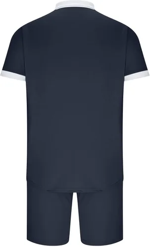 Vista 5 de Conjunto de 2 piezas para hombre con cremallera de 14, camiseta polo y pantalones cortos de verano de manga corta, pantalones cortos deportivos