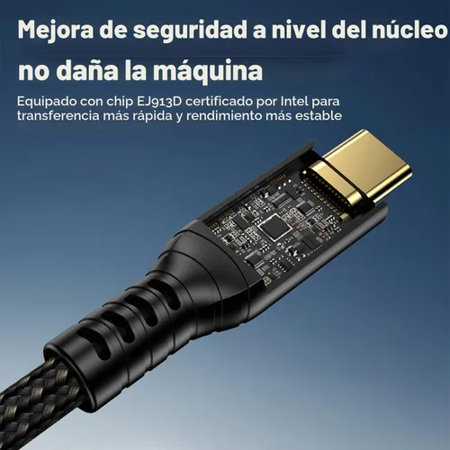 Vista 9 de Cable USB C de 16.5 pies 3.2 Gen 2X2 20Gbps, 5M tipo C 4K @60Hz UHD Video 5A/100W PD3.0 Cable de carga rápida con E-Marker compatible