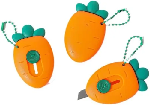 Vista 2 de HLLMX 2 piezas Mini cortador de caja mini portátil utilitario cuchillo retráctil caja abrecartas cuchillos utilitarios portátiles oficina escuela