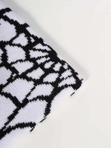 Vista 5 de Sombrero de punto con patrón de araña Y2K invierno cálido sombrero de lana moda moda hip hop suéter sombrero casual deportes para hombres mujeres