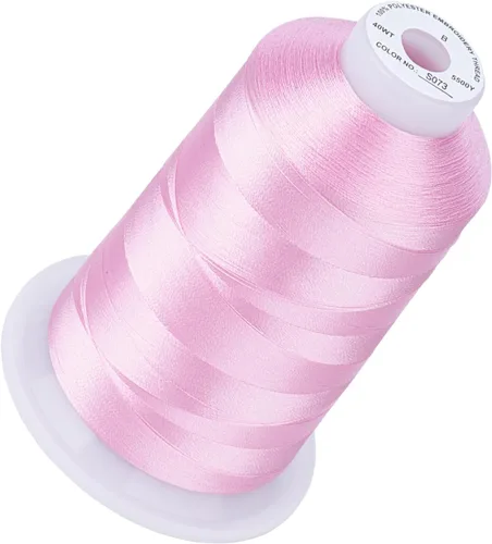 Vista 36 de Simthread 5500 yardas de hilo de bordar, 5000M de alto rendimiento 40WT 100% hilo de poliéster – 170+ colores vívidos, clasificado de alta velocidad