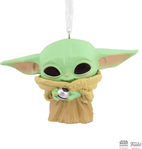 Vista 6 de Hallmark Star Wars: The Mandalorian Grogu Funko Pop! Adorno de Navidad
