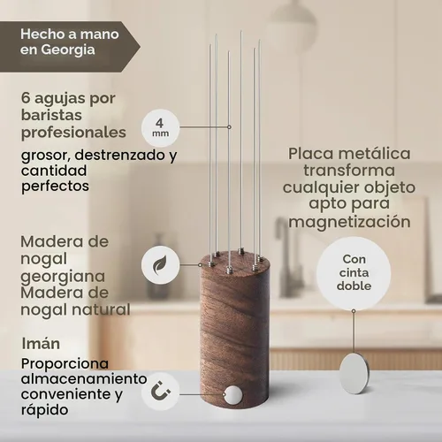 Vista 4 de WDT Tool - Agitadores de café expreso, distribuidor de café, herramientas de barista, herramienta de distribución de agujas de espresso para kit