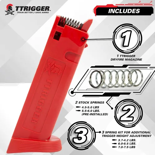 Vista 3 de Dry Fire Training Magazine for Glock 9mm, .357, .22, .40, .45 - Shooting Practice System with Audible & Tactile Trigger Feedback - Not Compatible