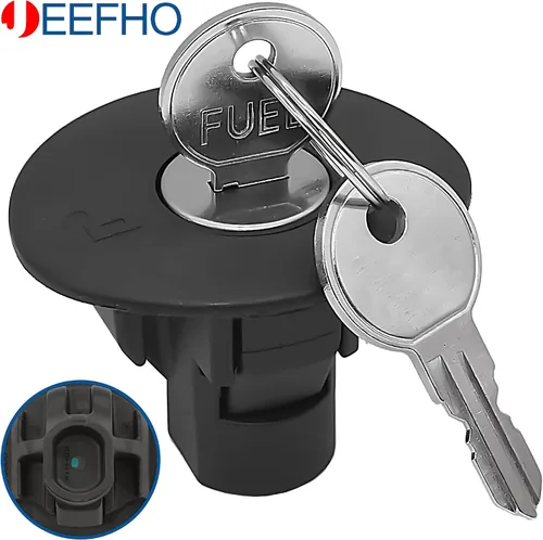 Vista 2 de Tapa de Gasolina con Llave Tapa de Tanque de Combustible Compatible con Ford F150, Edge, Escape, Expedition, Explorer, Focus, Fusion, Taurus