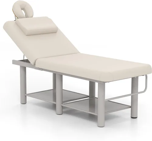 Vista 9 de Mesa ancha de masaje resistente con reposacabezas para spa, terapia y Negro